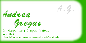 andrea gregus business card